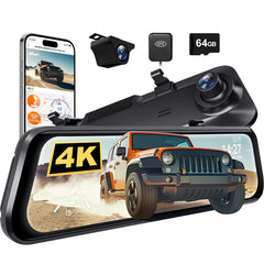 Rétro G850Pro | Caméra embarquée 4K Wi-Fi pour rétroviseurs avant et arrière